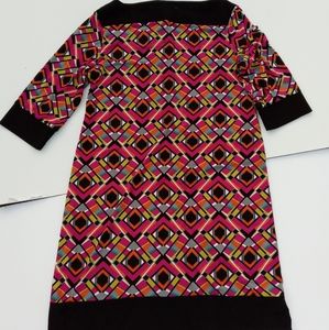 Emma & Michele Large Geometric Shift Dress